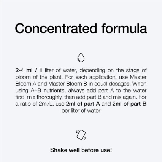 Xpert Nutrients Master Bloom A+B (5L) - Basic Bloom Fertilizer for the Flowering Phase of Plants, Universal Bloom Nutrition, Liquid Plant Nutrient,